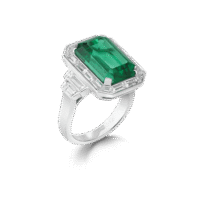 9.03ct-Emerald-Cut-Emerald-and-Diamond-Ring-In-18ct-White-Gold