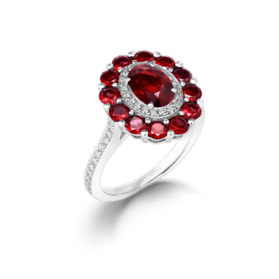 Garrard-1735-jewellery-colelction-Double-Colour-Cluster-Ruby-Ring-In-Platinum
