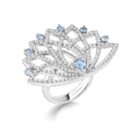 Garrard-Lotus-Jewellery-Collection-Lotus-Bloom-Aquamarine-and-Diamond-Ring-In-18K-White-Gold