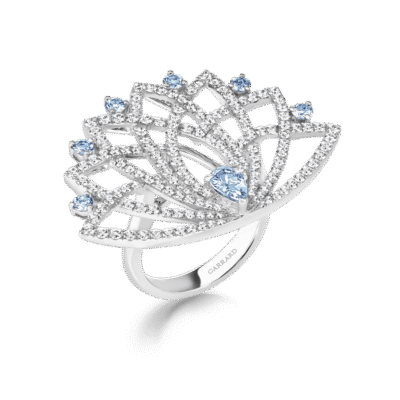 Garrard-Lotus-Jewellery-Collection-Lotus-Bloom-Aquamarine-and-Diamond-Ring-In-18K-White-Gold