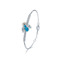 Enchanted Palace Bug Turquoise and Diamond Bracelet