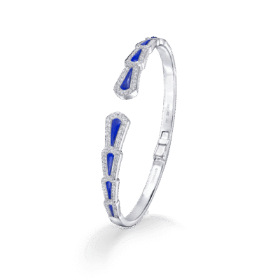 Fanfare Symphony Diamond and Lapis Lazuli Bangle